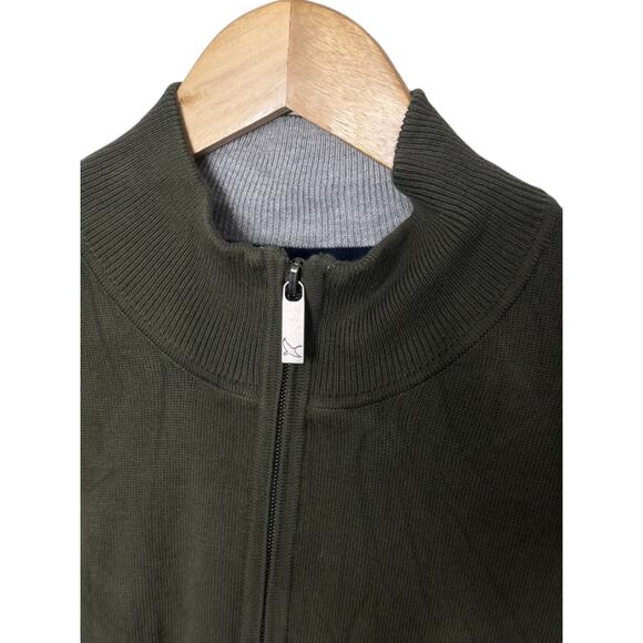 Eddie Bauer Green 1/4 Zip Long Sleeve Cotton Blend Pullover Shirt Men's XXL New - Picture 3 of 6